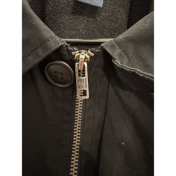 Vintage Polo Ralph Lauren Coat Men Black Field Barn Utility Jacket Work Chore XL - Picture 5 of 11